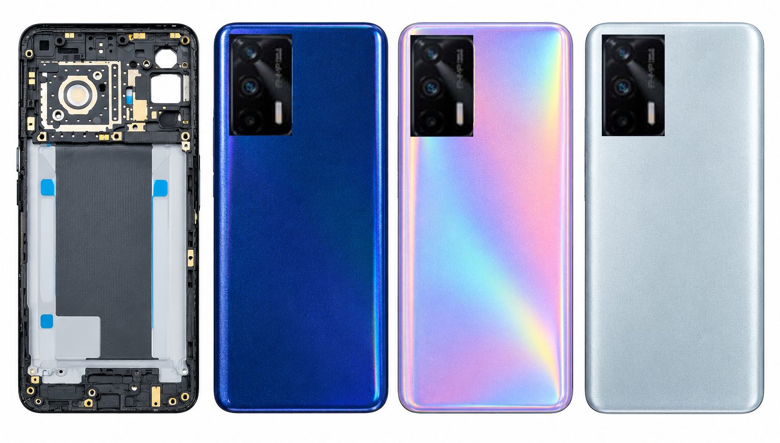 Compatible Replacement for Realme X7 Max Full Housing Body – Blue, Sky Blue & Grey